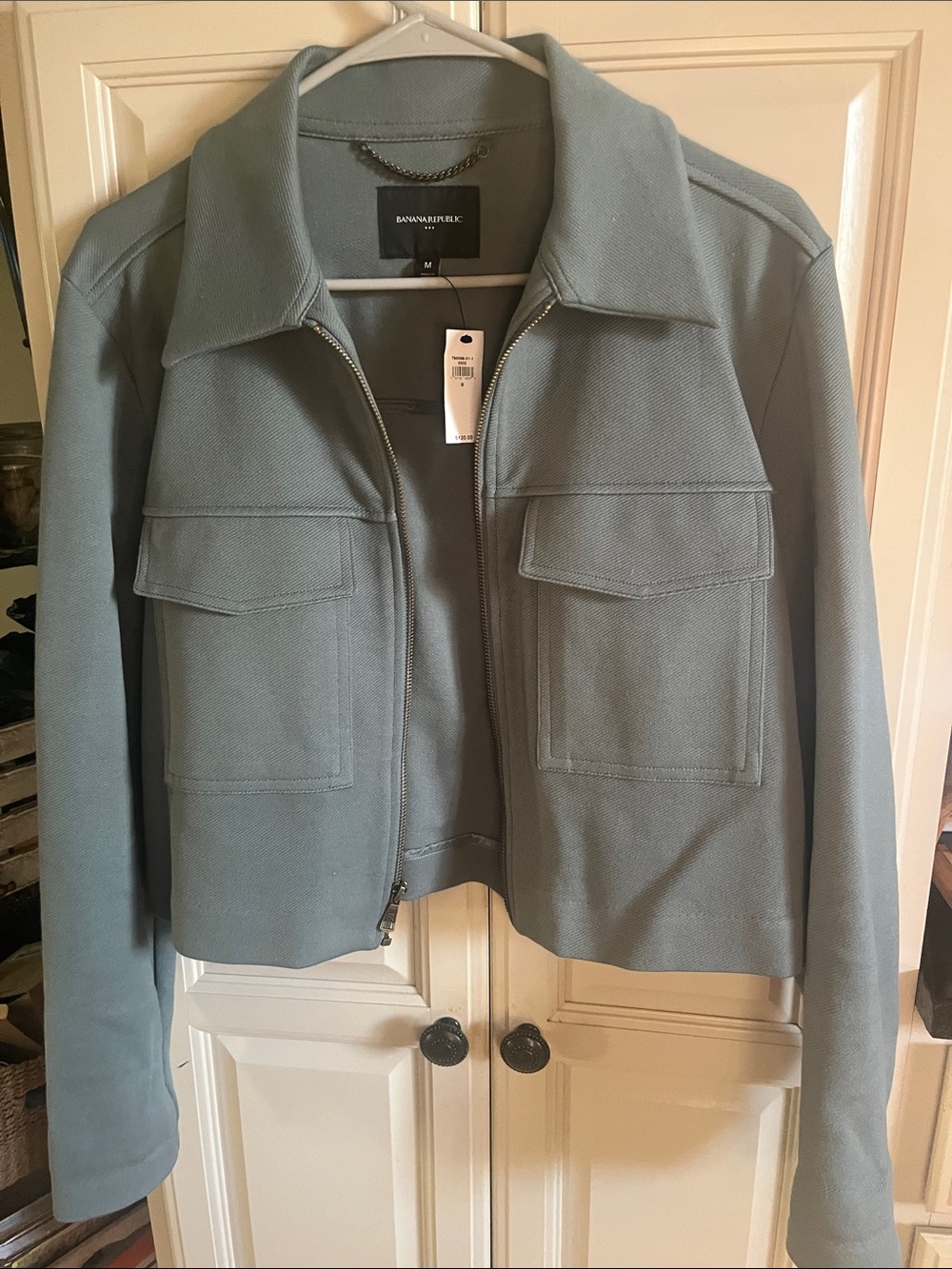 Banana Republic Women's Green Utility Zip Jacket